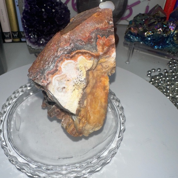 Carnelian Agate Quartz Druzy Freeform 83MM - CNAGATEFREEFORM-001 - Picture 4 of 9